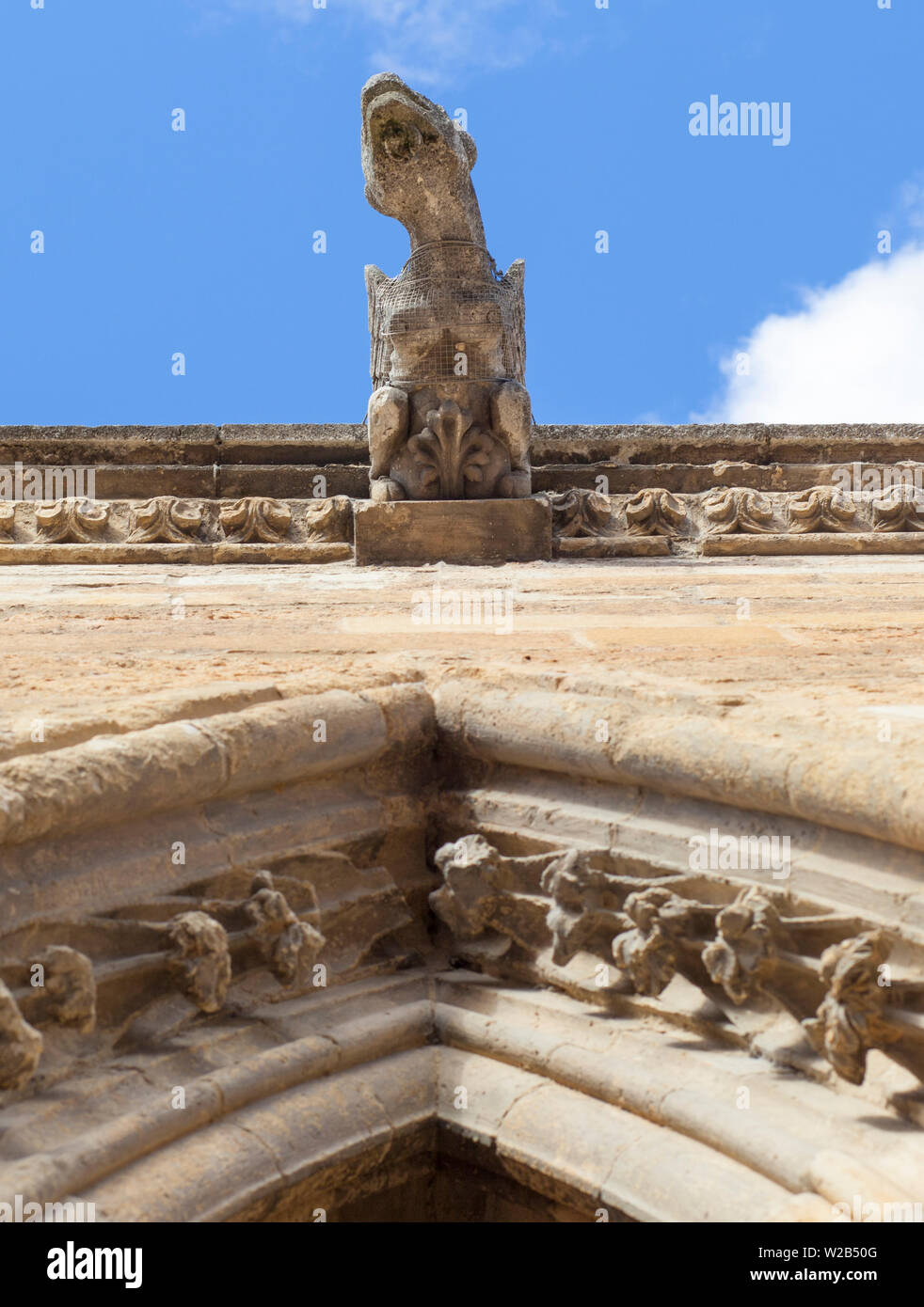 Wasserspeier von Leon Kathedrale Westfassade, Spanien Stockfoto