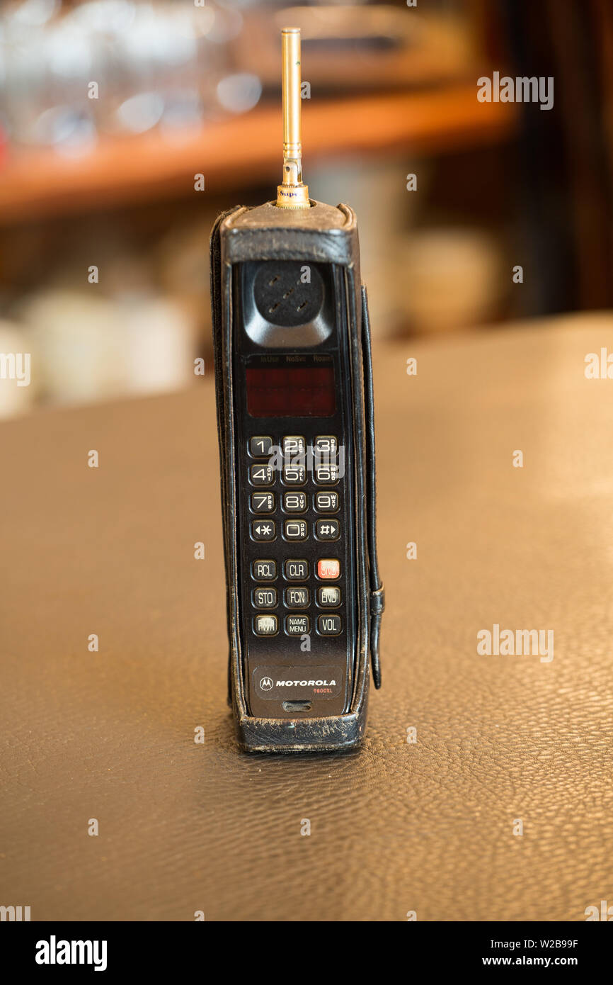 Erste Generation Mörtel brick Handphone Stockfoto