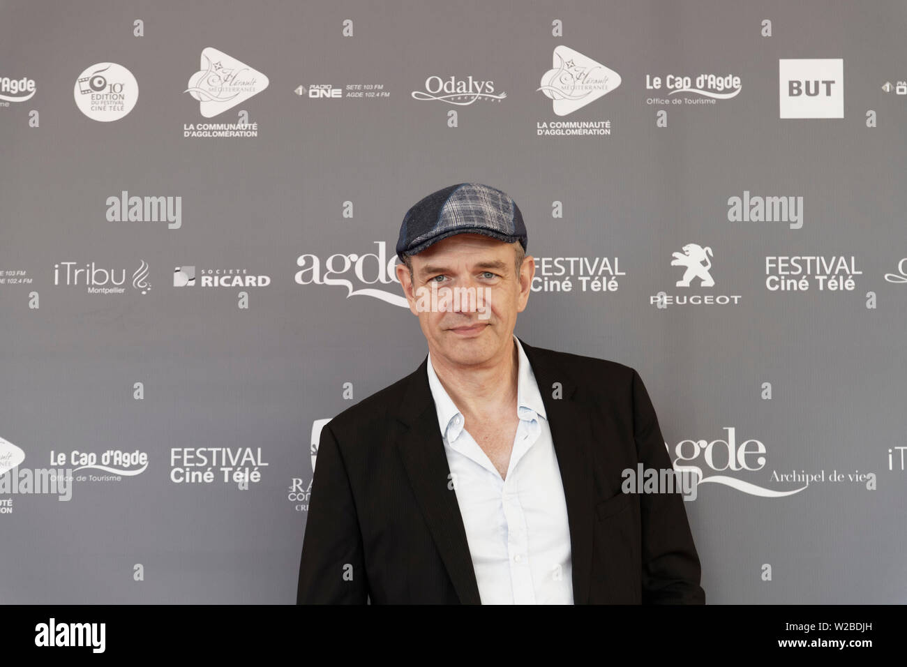 Cap d' Agde, Frankreich. Juni, 2019 21. Tag 4 - Jean-Yves Berteloot besucht die Herault von Kino & TV Stockfoto