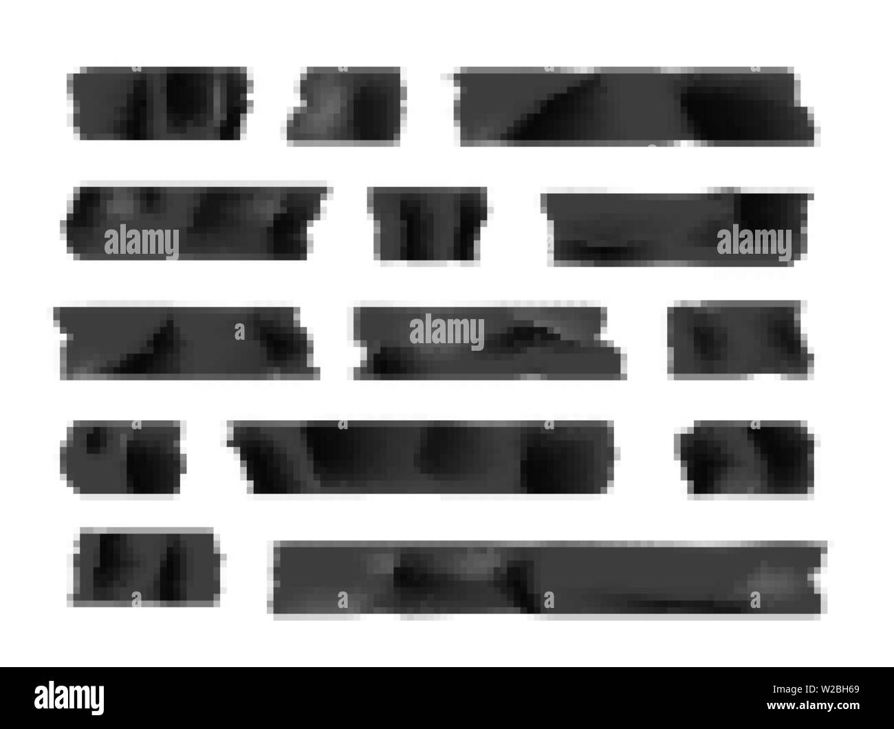 Klebeband fest. Klebrige Streifen Papier auf weißem Hintergrund. Vector Illustration. Stock Vektor