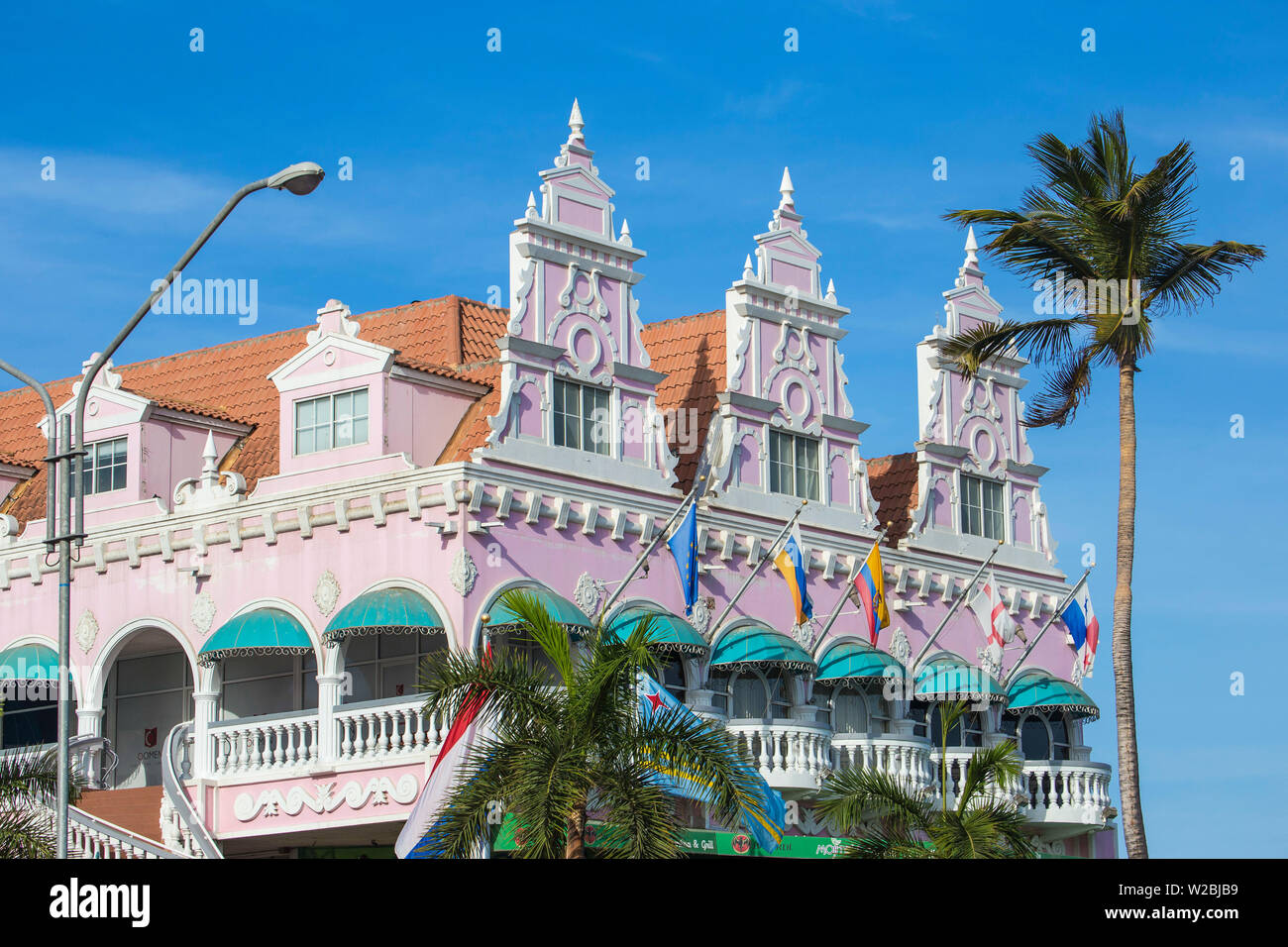 Karibik, Niederländische Antillen, Aruba, Oranjestad, Royal Plaza Mall Stockfoto