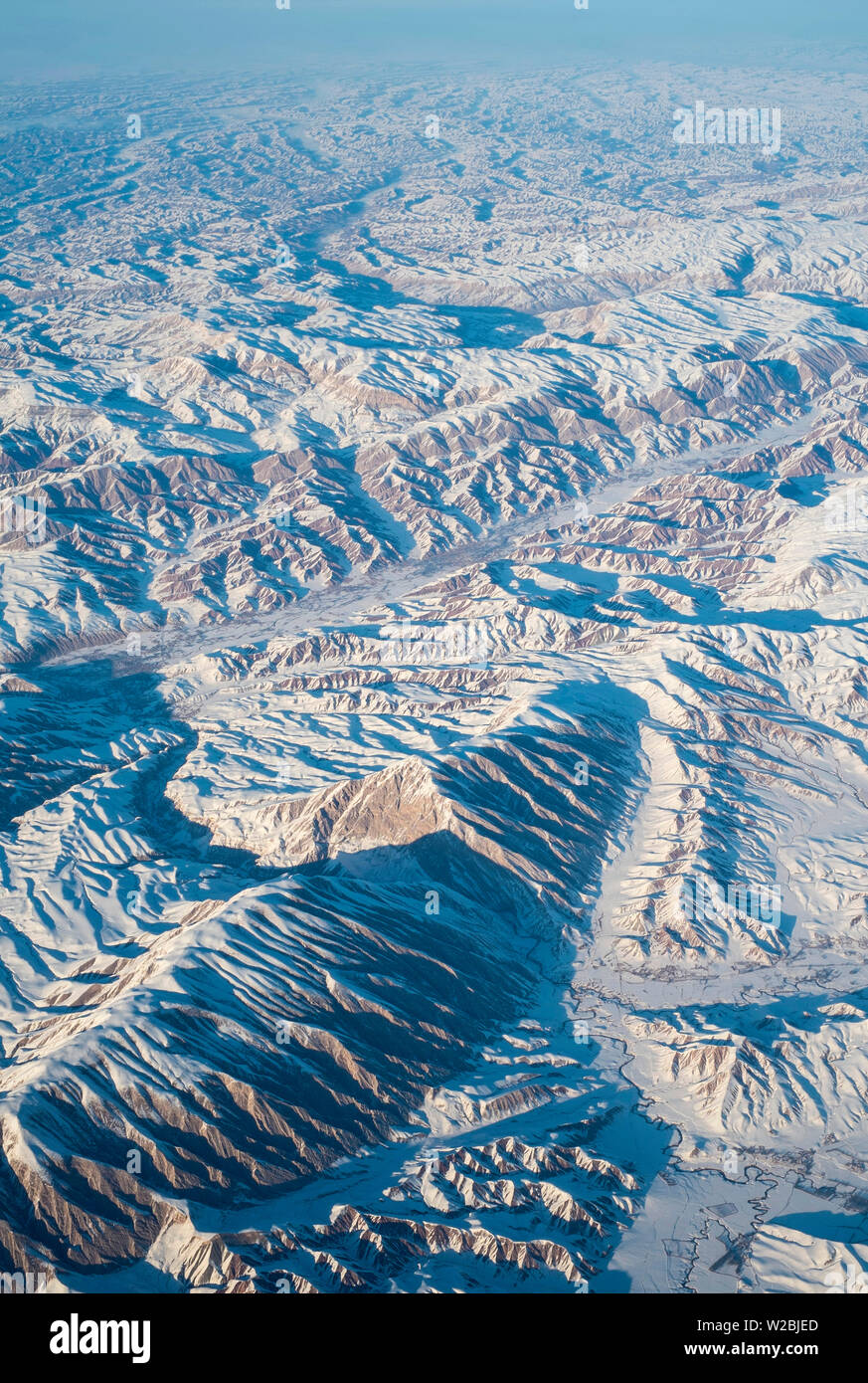 Luftaufnahme über Helmand im zentralen Afghanistan Stockfoto