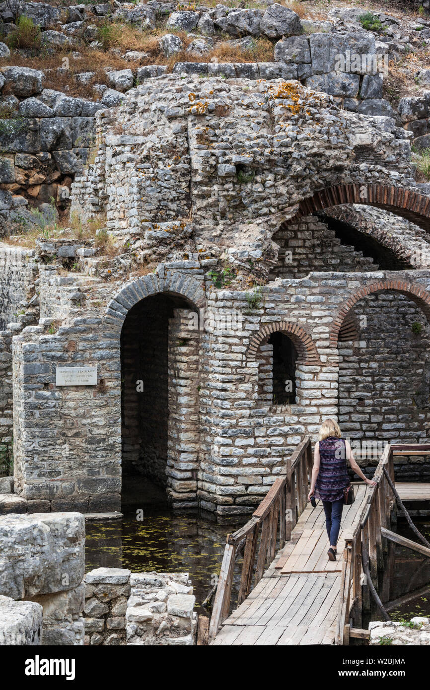Albanien, albanische Riviera, Butrint, Ruinen der griechischen Stadt 6. Jahrhundert Stockfoto