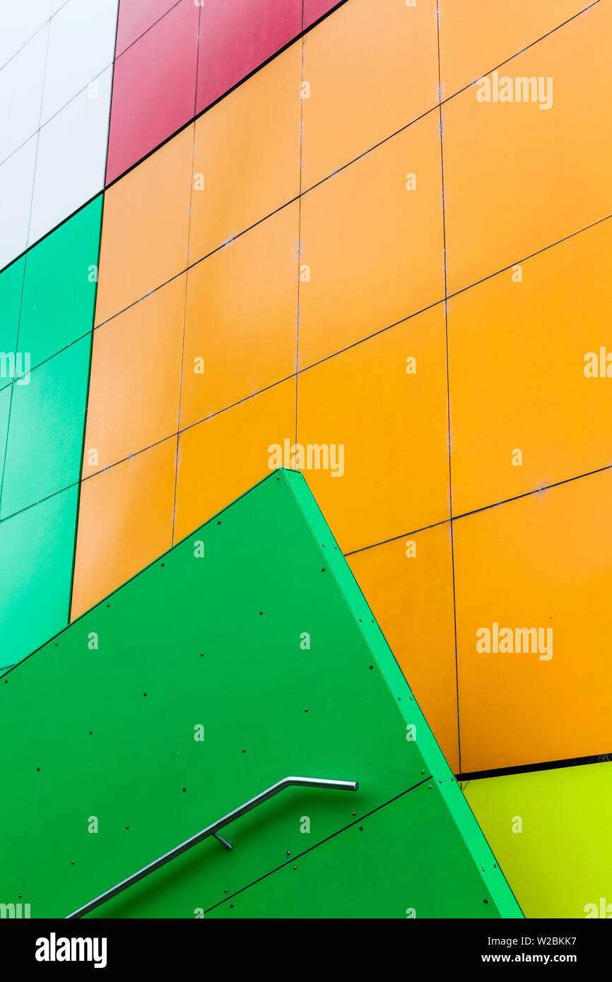 Australien, Victoria, VIC, Melbourne, Carlton, Melbourne Museum, mehrfarbige Theater außen Stockfoto