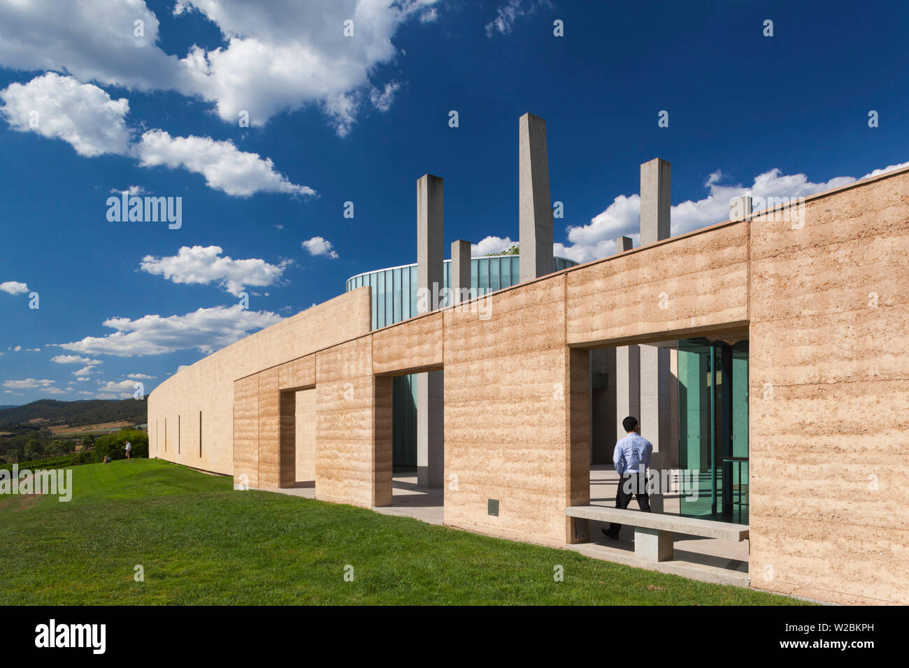 Australien, Victoria, VIC, Yarra Valley, Yarra Glen Tarrawarra Estate Winery, außen Stockfoto