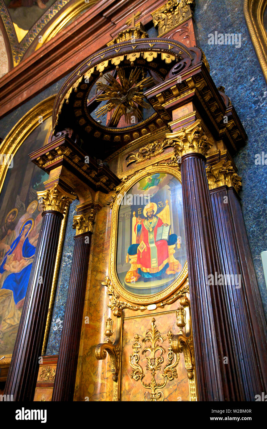 Innenraum der Heiligen Dreifaltigkeit griechisch-orthodoxe Kirche, Wien, Österreich, Mitteleuropa Stockfoto Innenraum der Heiligen Dreifaltigkeit griechisch-orthodoxe Kirche, Wien, Österreich, Mitteleuropa Stockfoto