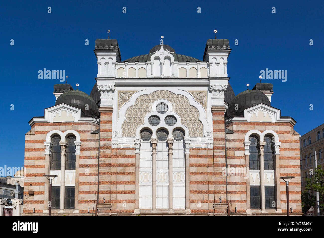 Bulgarien, Sofia, Sofia Synagoge, erbaut 1909, zweite größte sephardische Synagoge in Europa, außen Stockfoto