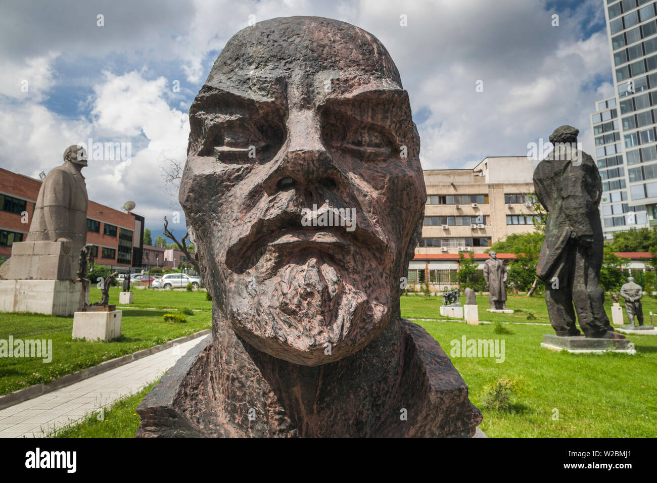 Bulgarien, Sofia, Sculpture Park der sozialistischen Kunst, Büste von Lenin, von Nedko Krastev, 1949 Stockfoto
