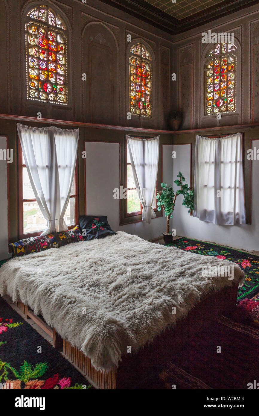 Bulgarien, südlichen Berge, Melnik, osmanischen Stadt, Kordopulov House, ehemaligen Weinhändler nach Hause, traditionelle Interieur Stockfoto