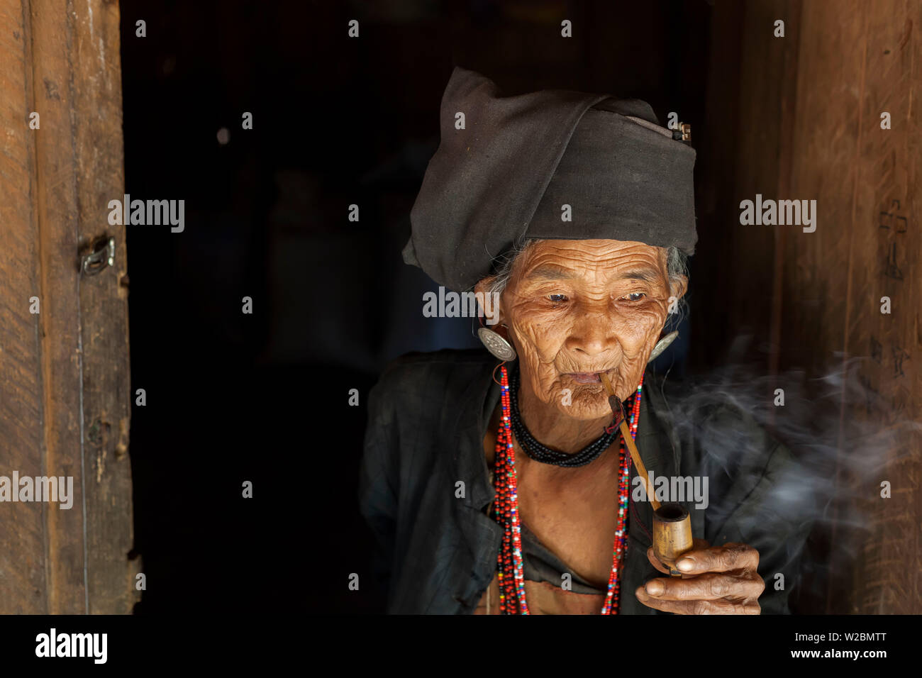 Frau der Ann Stamm, nr Kyaing Tong, goldenes Dreieck, Myanmar (Birma) Stockfoto