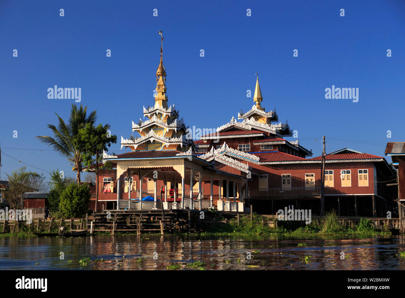 Myanmar (Burma), Shan Staat, Inle See, nampan Dorf Stockfoto