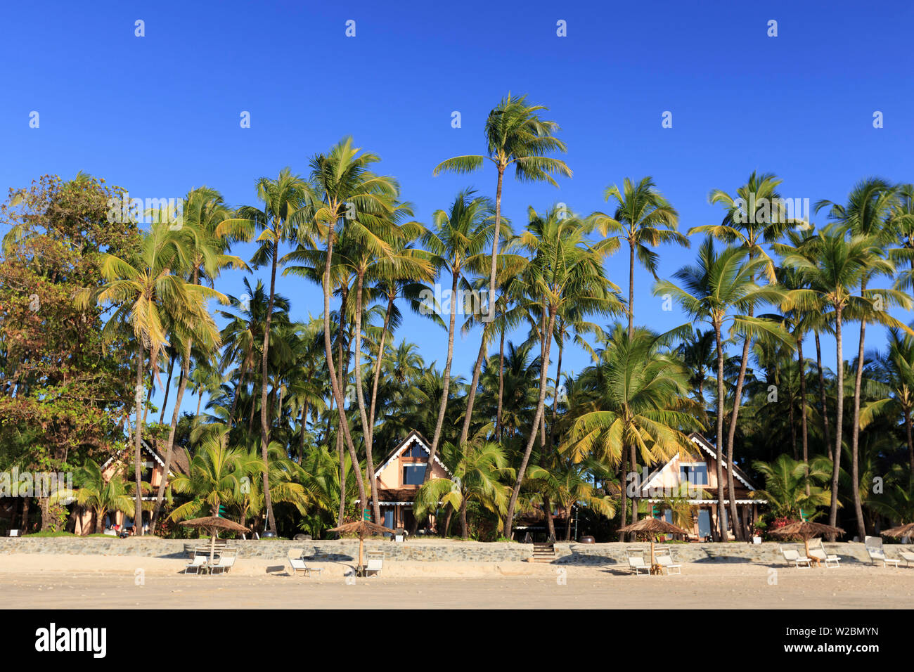 Myanmar (Burma), Rakhine, Ngapali Beach Stockfoto