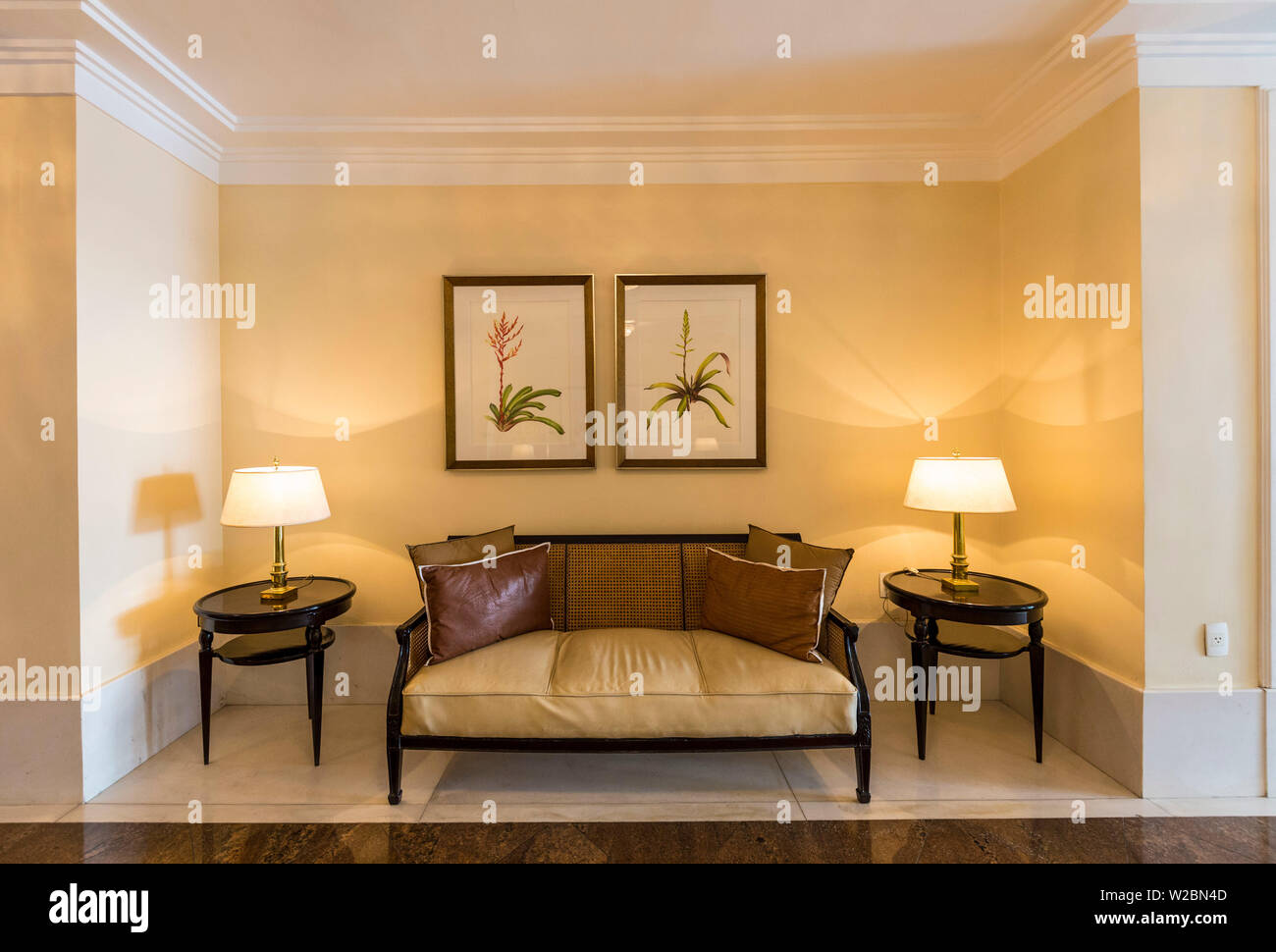 Belmond Copacabana Palace Hotel, Strand von Copacabana, Rio de Janeiro, Brasilien Stockfoto