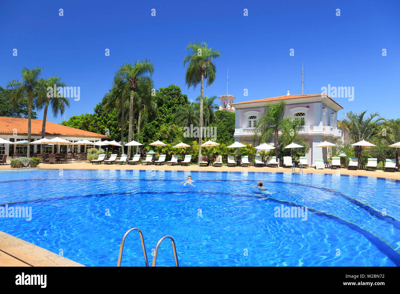 Brasilien, Paraná, Iguassu Falls, historische Hotel das Caratas Stockfoto