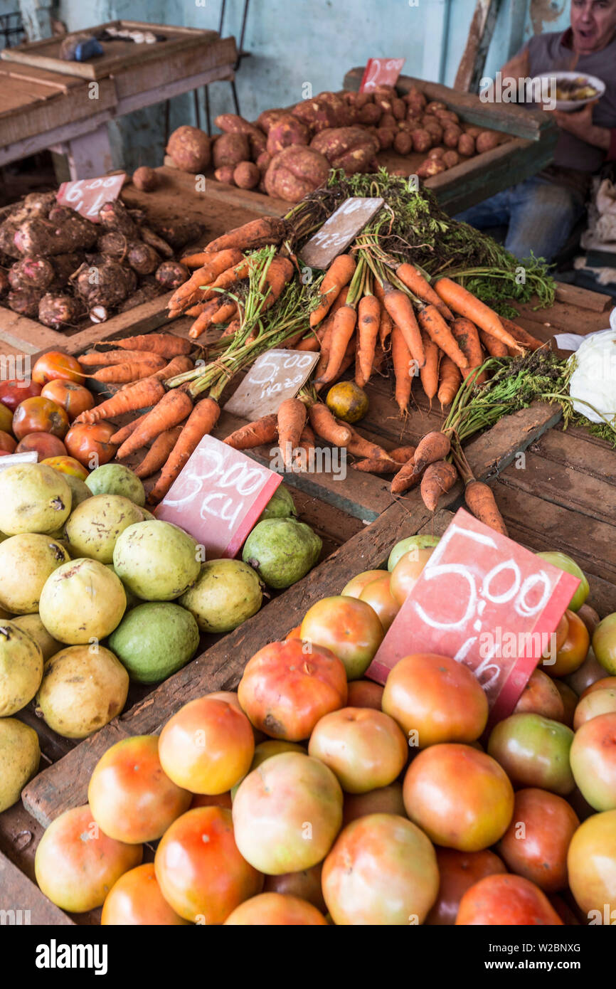 Gemüsemarkt, Habana Vieja, Havanna, Kuba Stockfoto