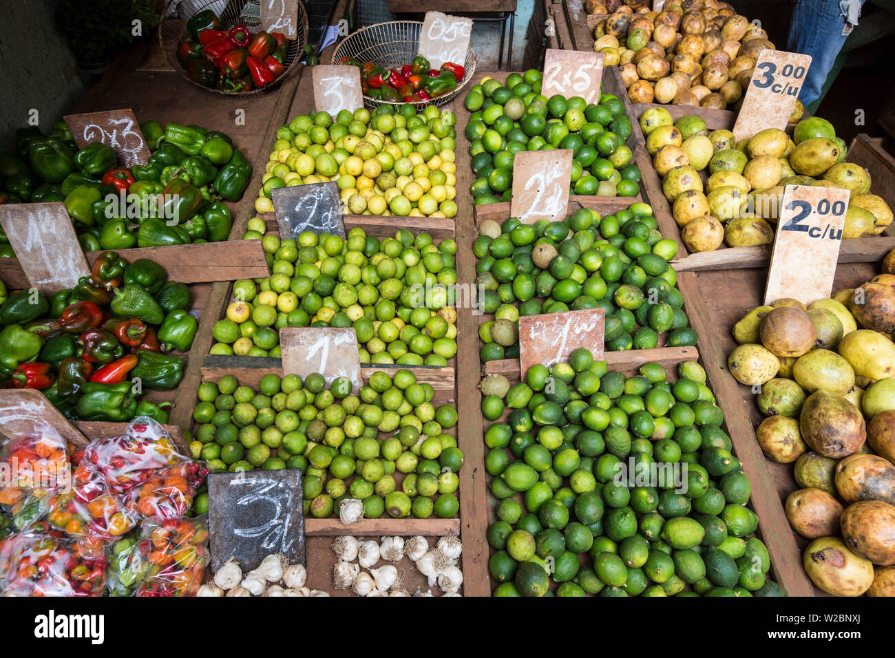 Gemüsemarkt, Habana Vieja, Havanna, Kuba Stockfoto