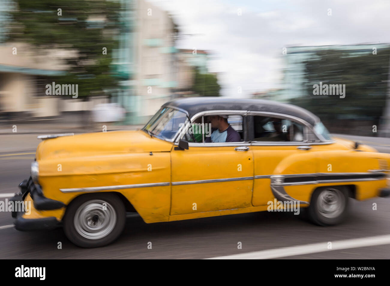 50 Classic American Auto, Vedado, Havanna, Kuba Stockfoto