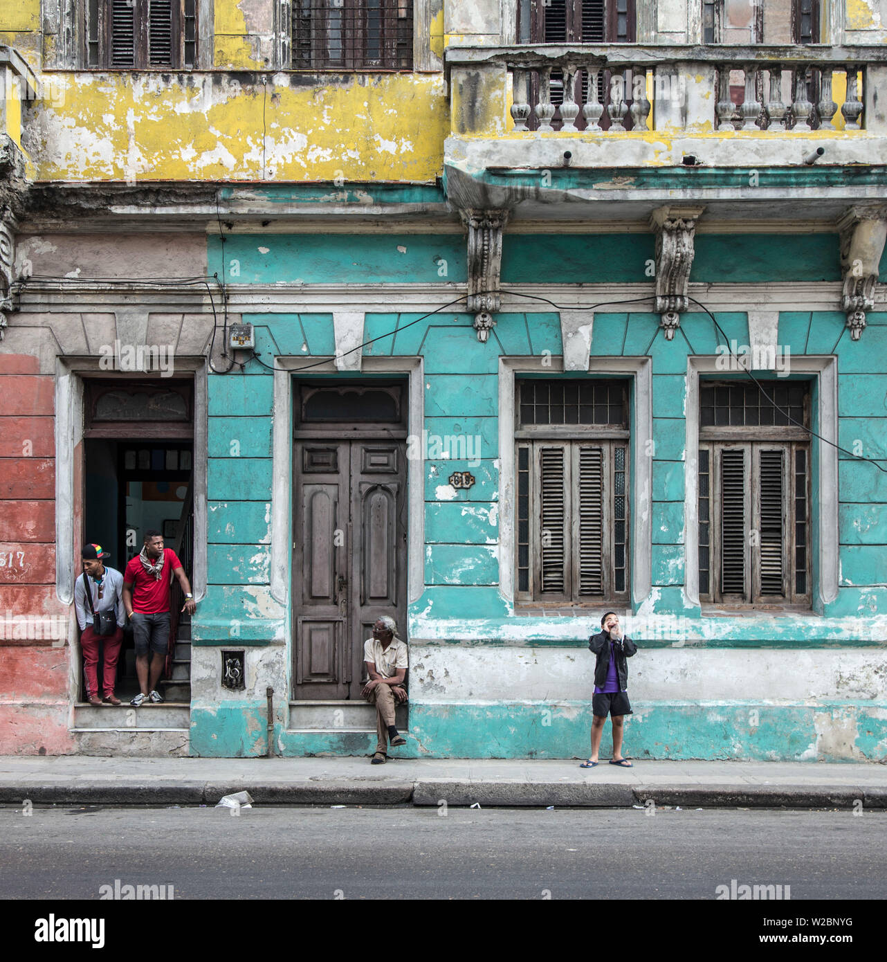 Straßen von Centro Habana, Havanna, Kuba Stockfoto