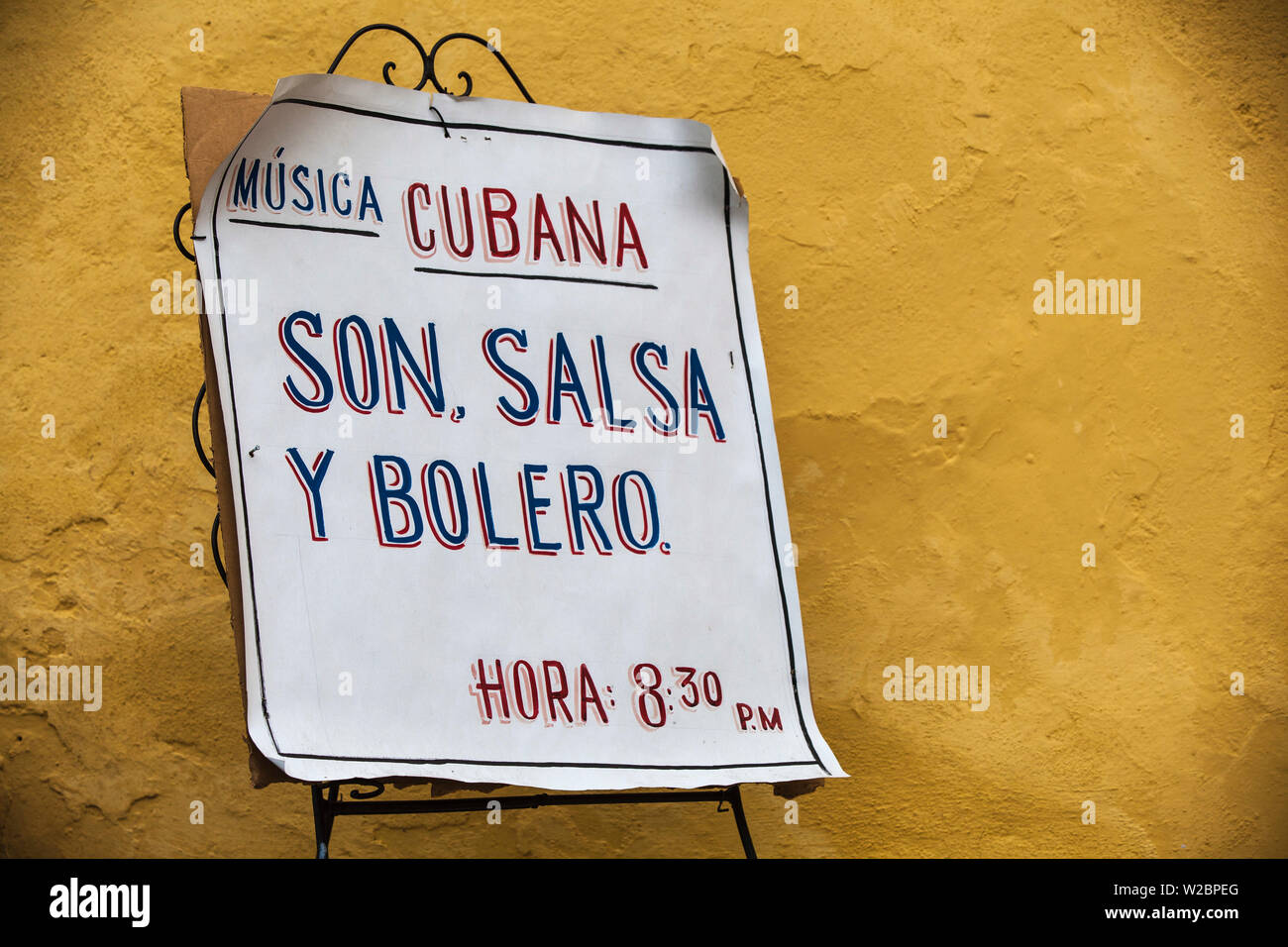 Kuba, Santiago de Cuba, Santiago de Cuba, das historische Zentrum, Zeichen für die Kubanische Musik Stockfoto