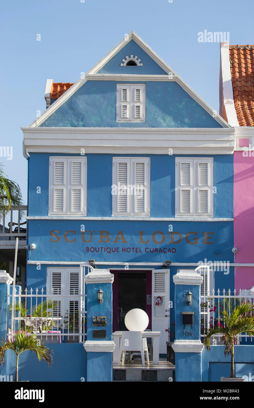 Curacao, Willemstad, Pietermaai, Scuba Lodge Boutique Hotel und Suiten Stockfoto