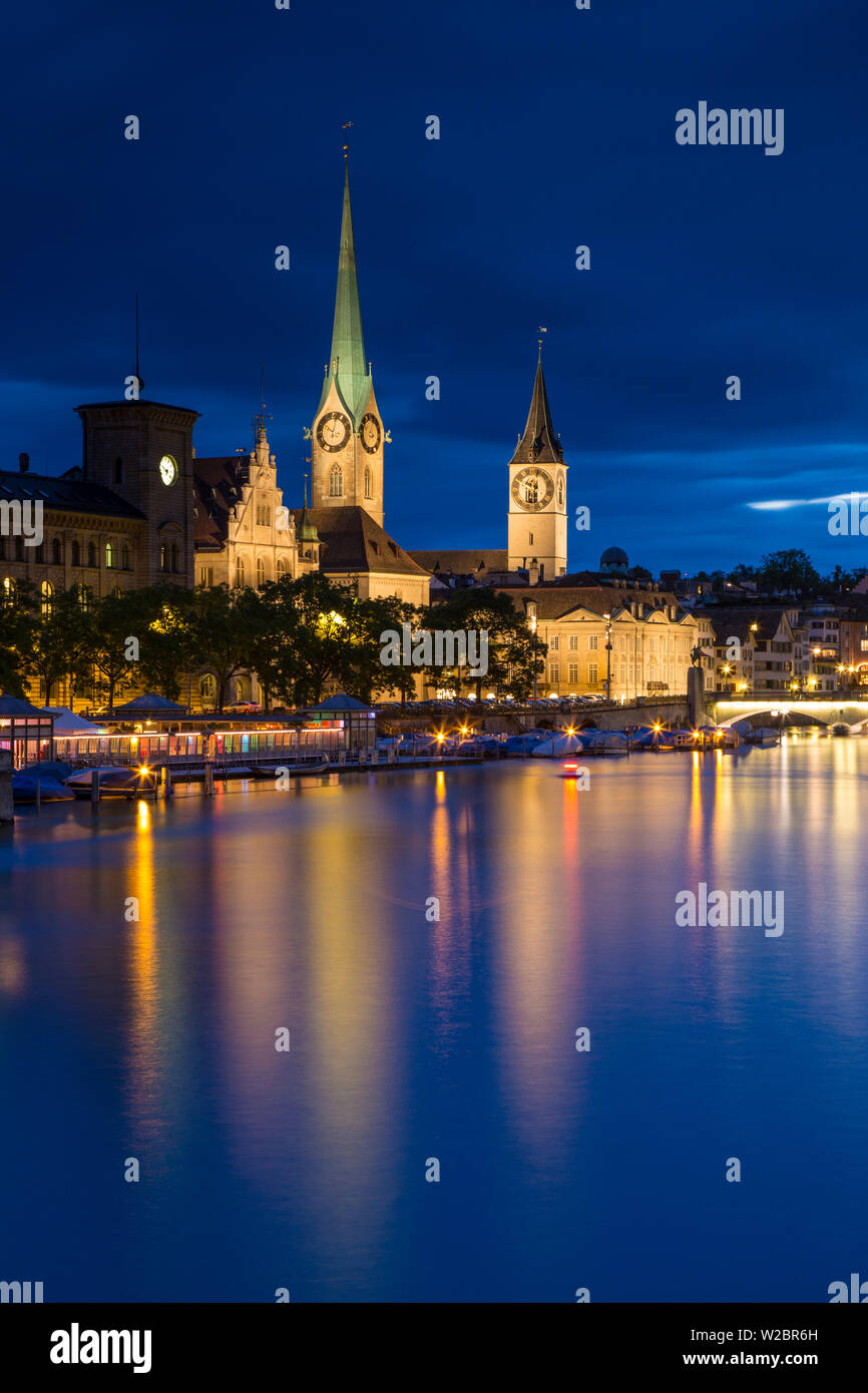 Limmat, Zürich, Schweiz Stockfoto