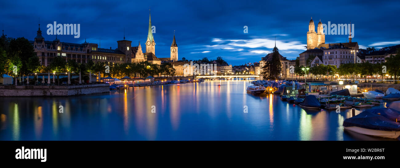Limmat, Zürich, Schweiz Stockfoto