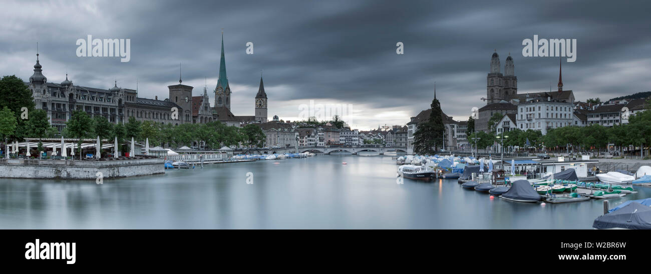 Limmat, Zürich, Schweiz Stockfoto