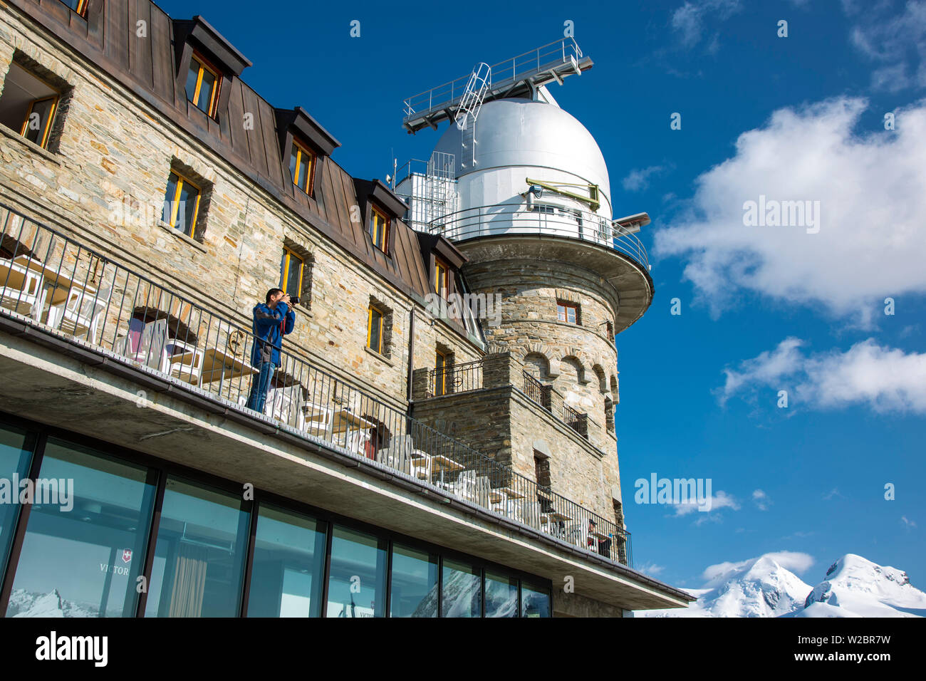 Gornergrat Kulm Hotel oberhalb von Zermatt, Wallis, Schweiz Stockfoto