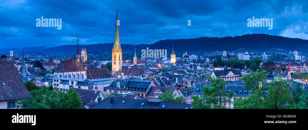 Skyline der Stadt, Zürich, Schweiz Stockfoto