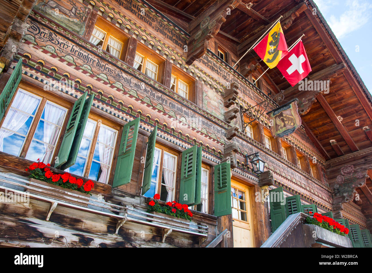 Hotel Baren, Gsteig, Berner Oberland, Schweiz Stockfoto