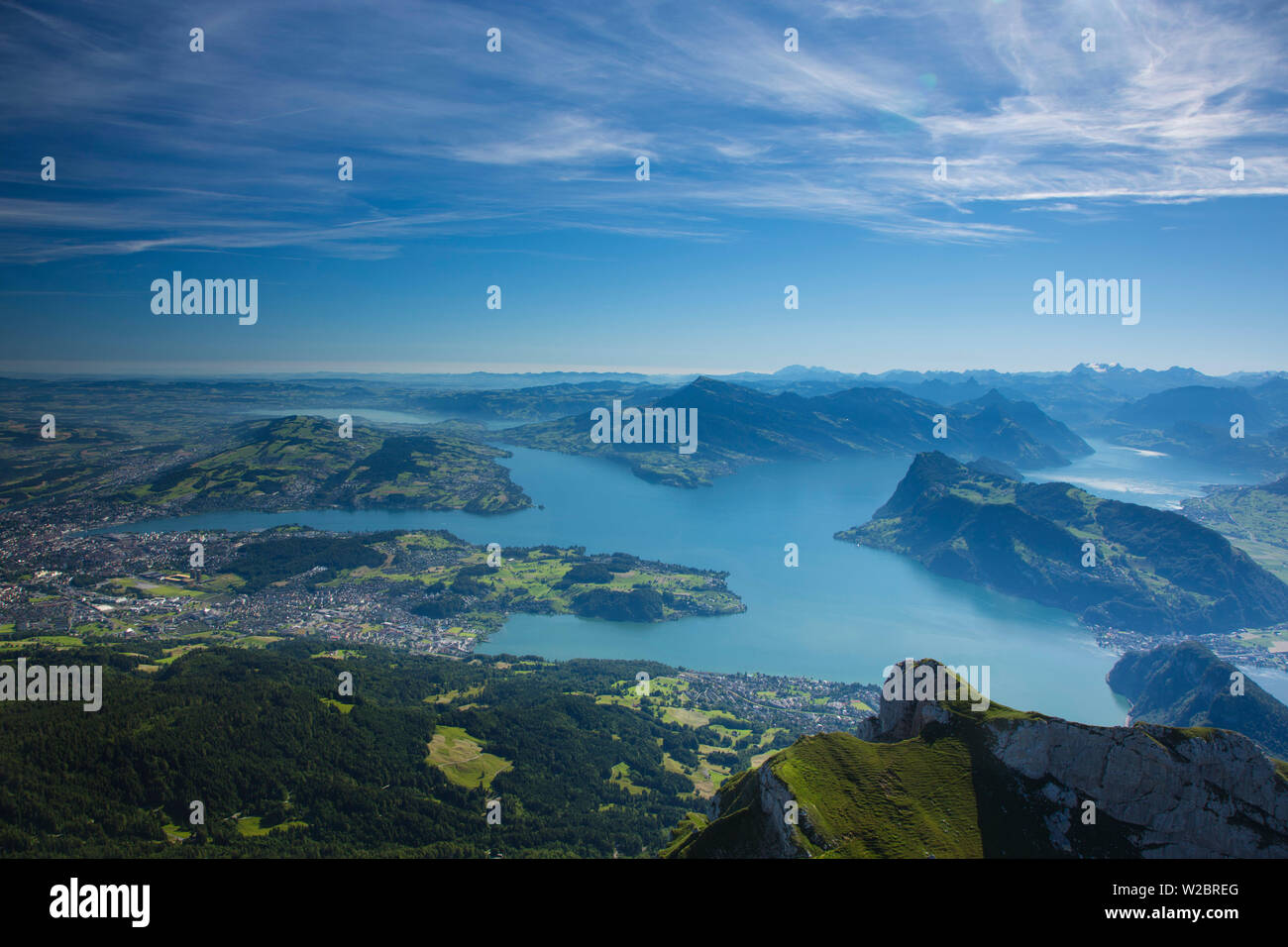 See Luzurn vom Pilatus, Kanton Luzern, Schweiz Stockfoto