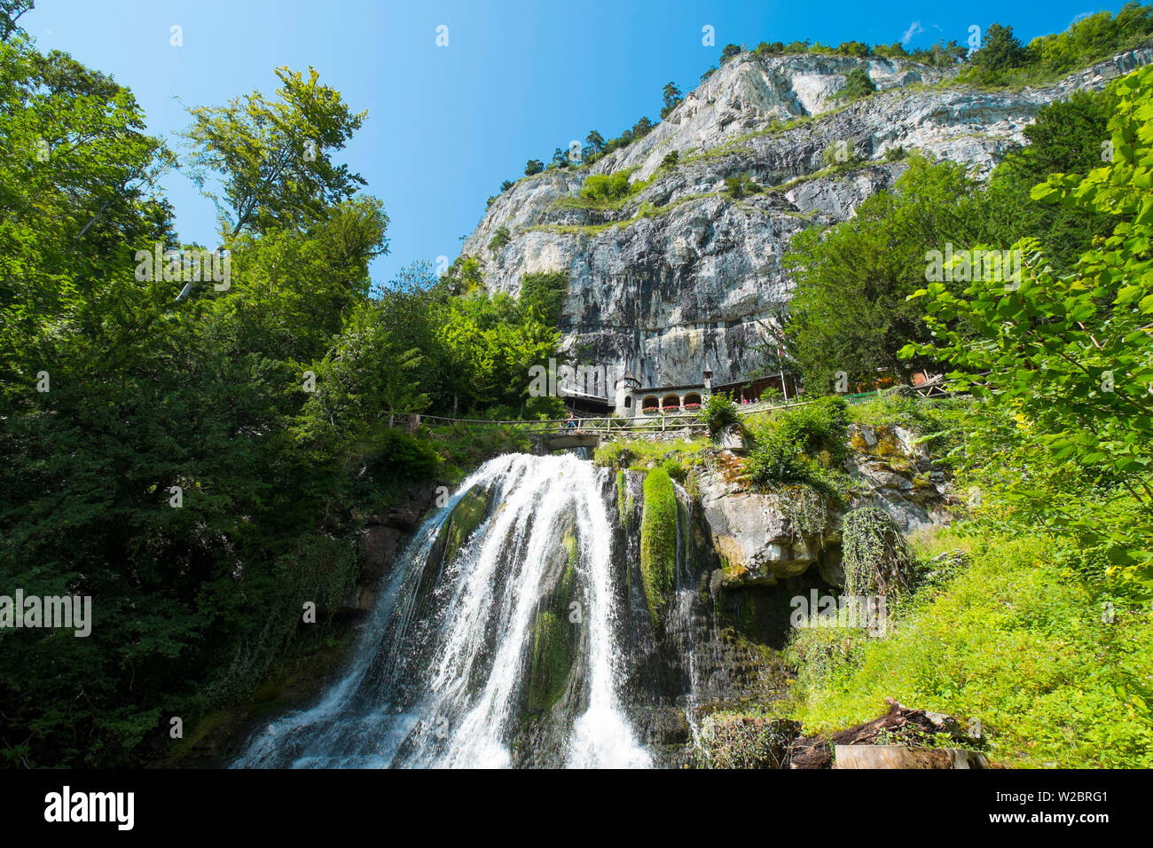 St. Beatus-Höhlen, Thunersee, Berner Oberland, Schweiz Stockfoto