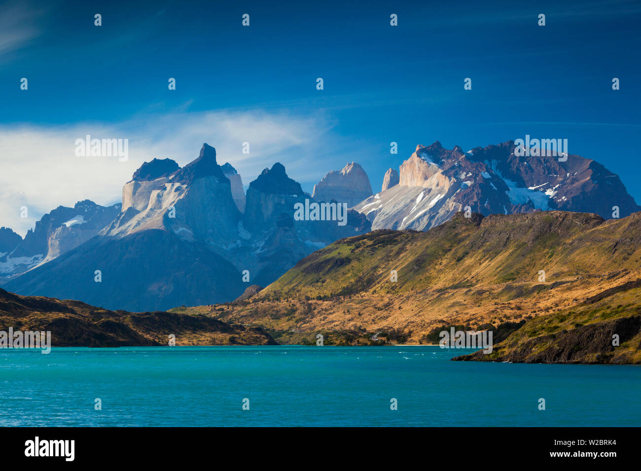 Chile, Magallanes Region, Torres del Paine Nationalpark, Lago Pehoe, Landschaft Stockfoto