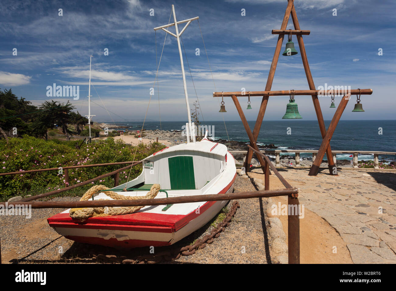 Chile, Isla Negra, Haus und Museum der Nobelpreis gewinnende chilenischen Dichter Pablo Neruda, außen Stockfoto