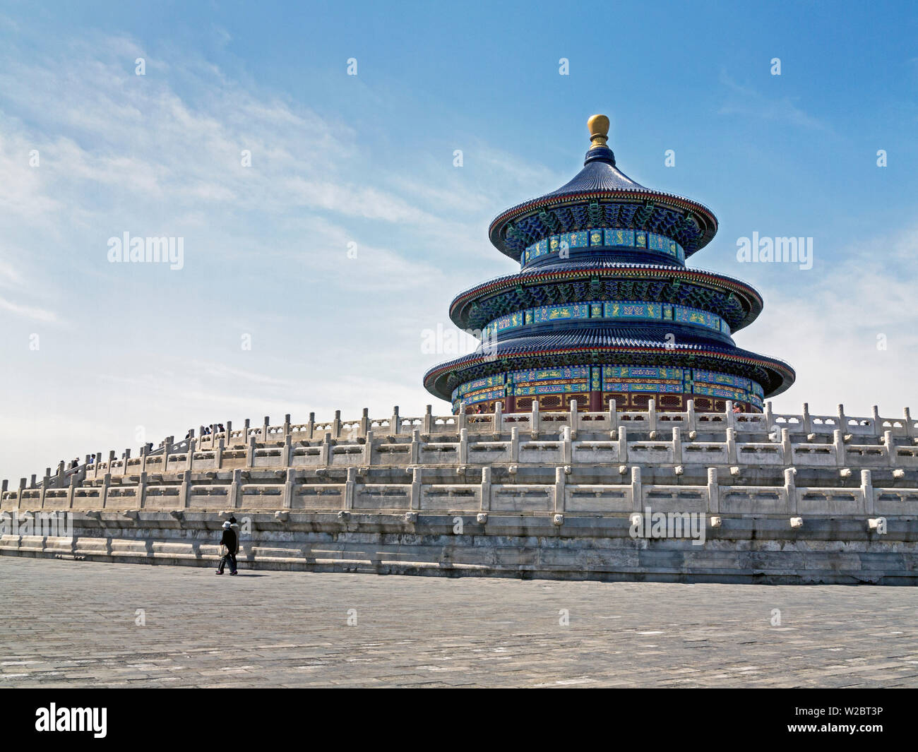 China, Beijing, Tempel des Himmels (Tian Tan) Weltkulturerbe der UNESCO, Halle des Gebets für gute Ernten Stockfoto