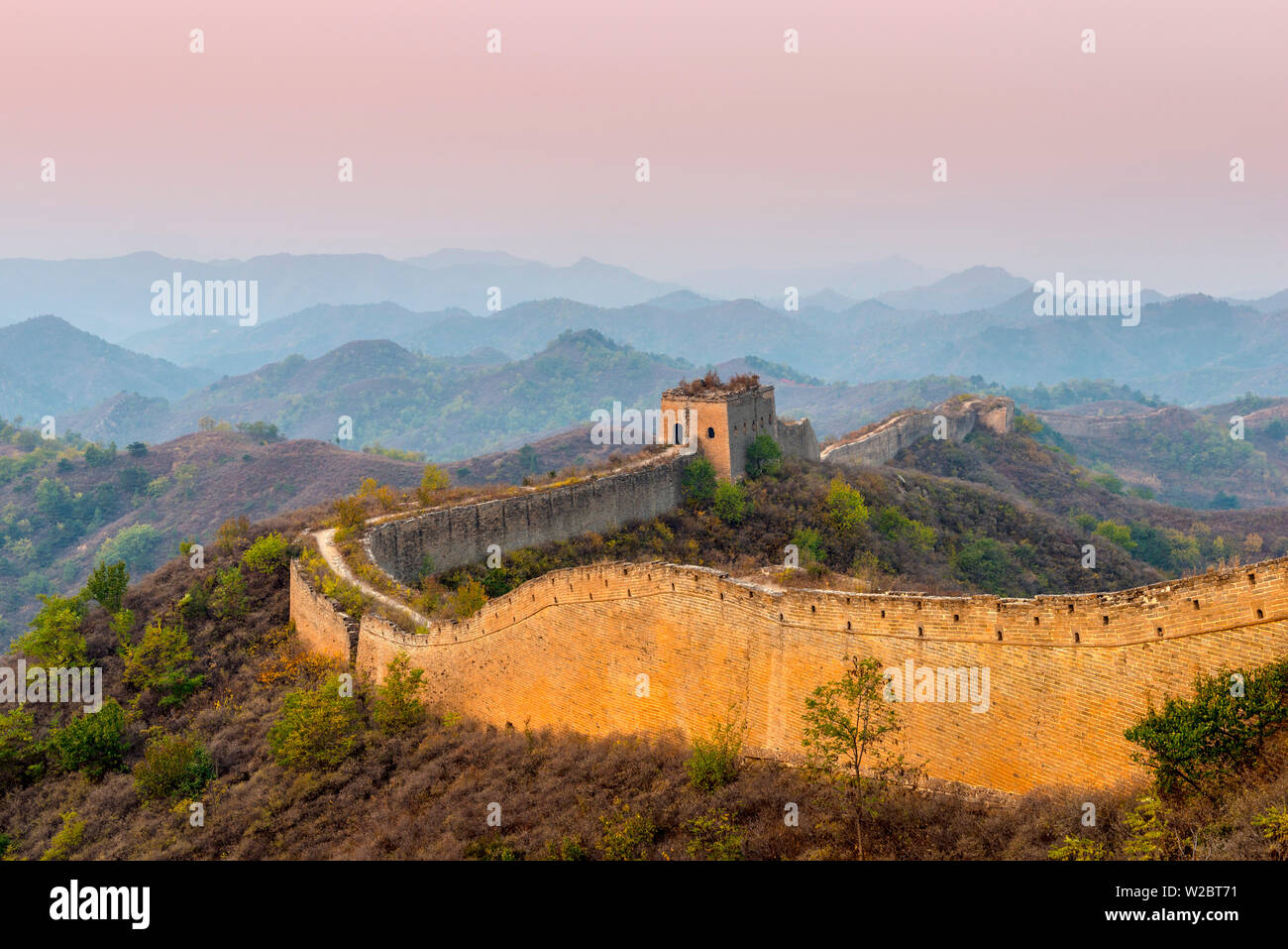 China, Peking Gemeinde, miyun County, der Chinesischen Mauer (UNESCO-Weltkulturerbe), Gubeikou zu Jinshanling Abschnitt Stockfoto