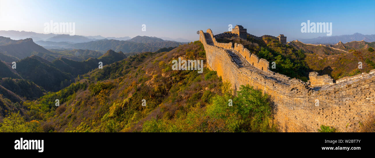 China, Provinz Hebei, Luanping County, Jinshanling, der Chinesischen Mauer (UNESCO-Weltkulturerbe) aus der Ming Dynastie Stockfoto