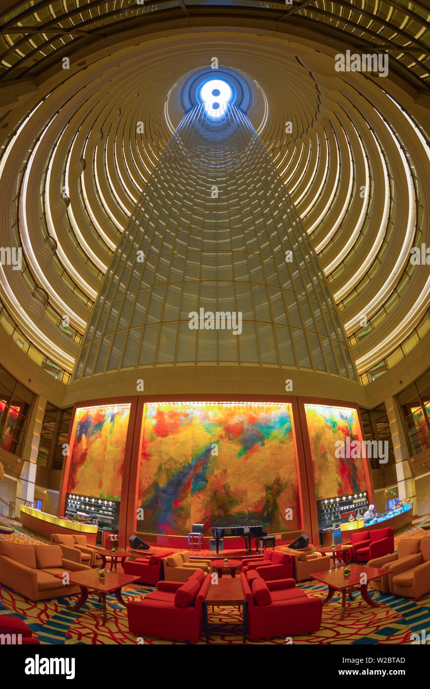 China, Shanghai, Pudong, Jin Mao Tower, Grand Hyatt Shanghai Jin Mao Tower Hotel Stockfoto