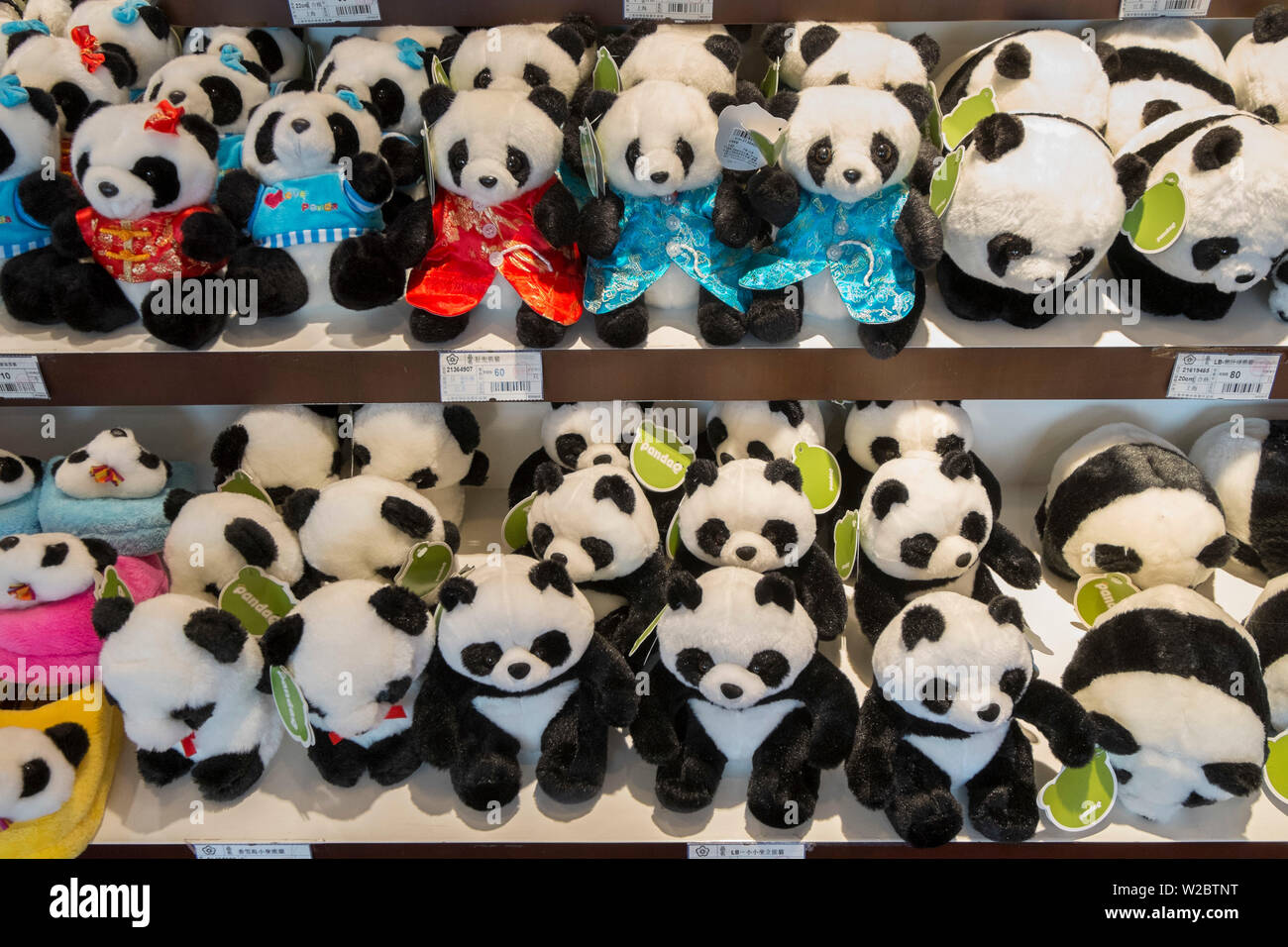 Knuffigen Pandas für Verkauf, Shanghai, China Stockfoto