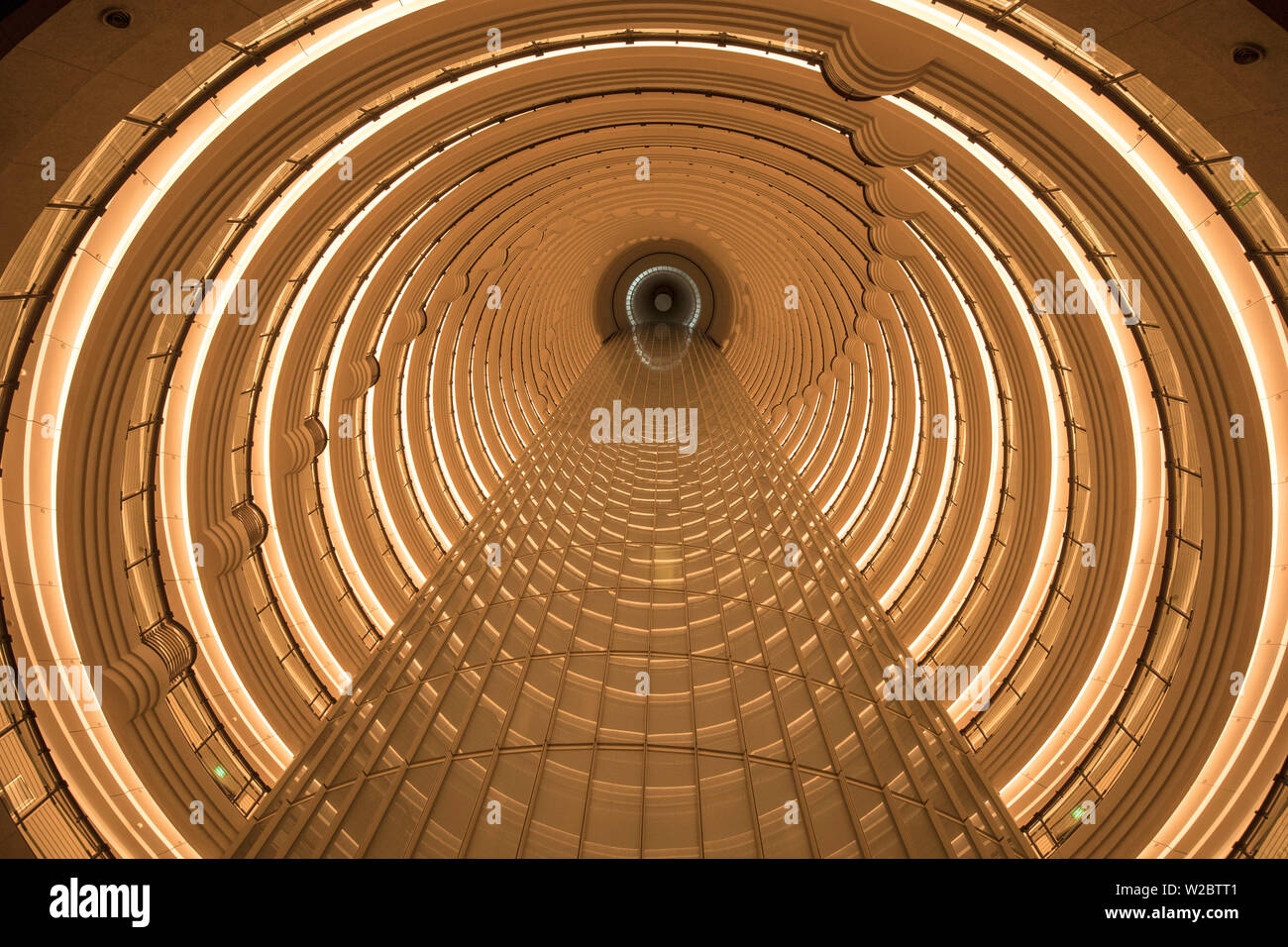 Atrium im Grand Hyatt, Pudong, Shanghai, China Stockfoto