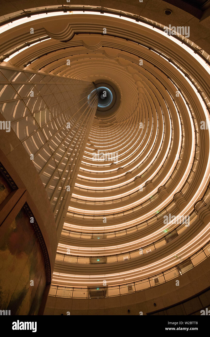 Atrium im Grand Hyatt, Pudong, Shanghai, China Stockfoto