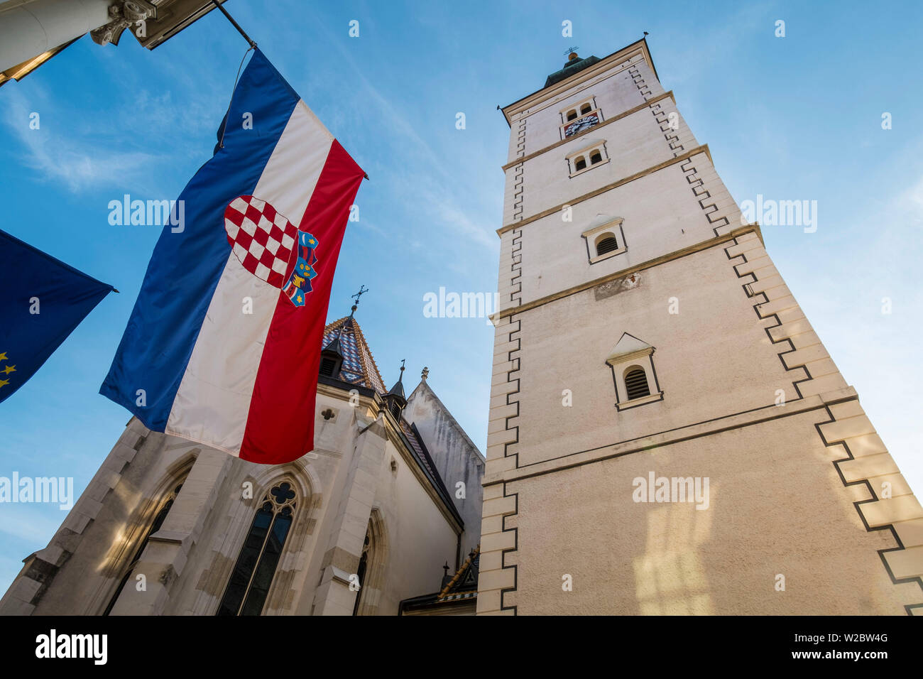 St.-Markus Kirche, Altstadt, Zagreb, Kroatien Stockfoto