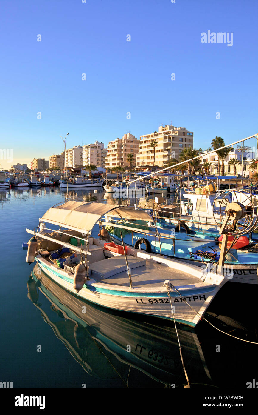 Hafen von Larnaka Larnaka, Zypern, Östliches Mittelmeer Stockfoto