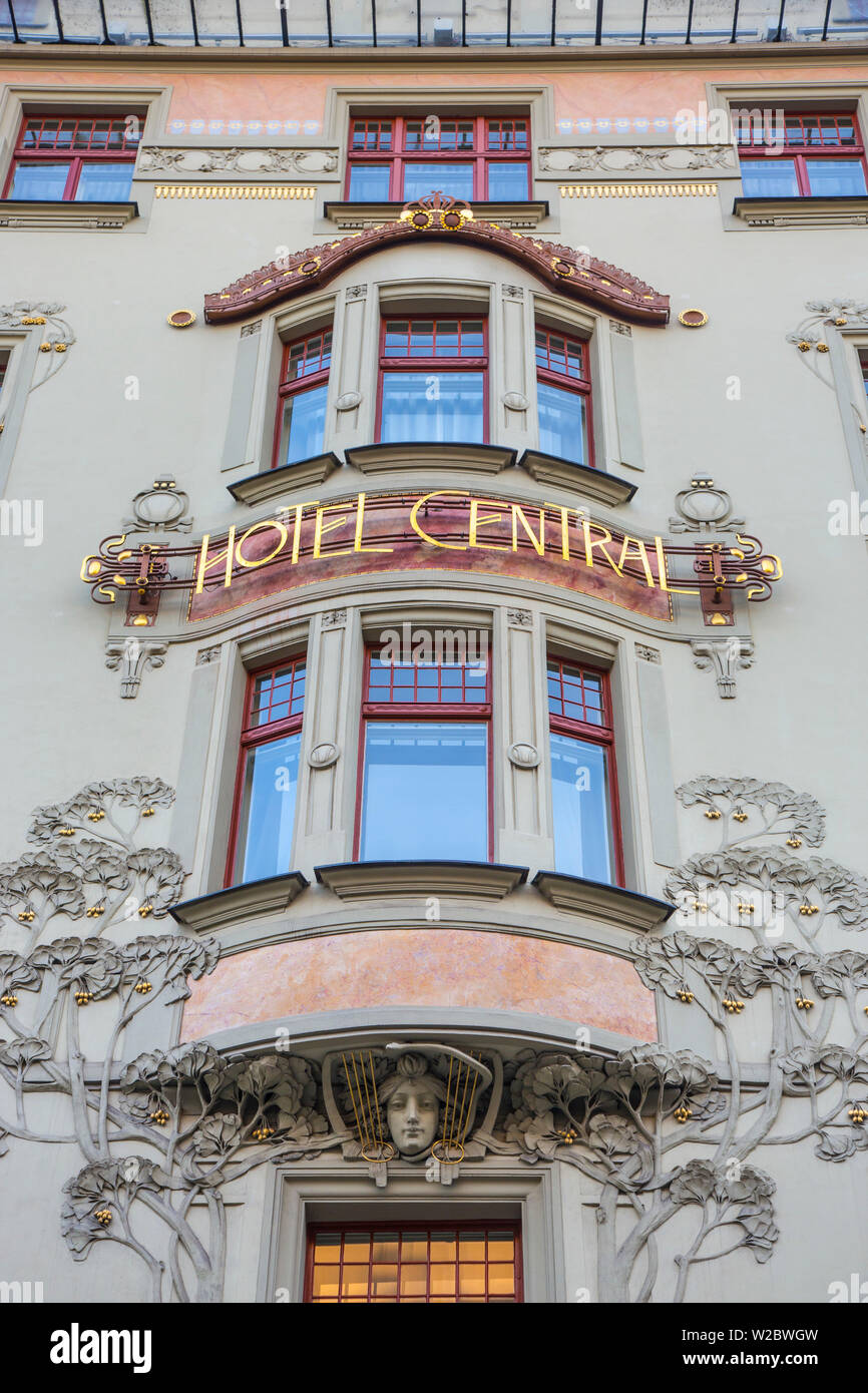 Hotel Central, Hybernska, Altstadt, Prag, Tschechische Republik Stockfoto