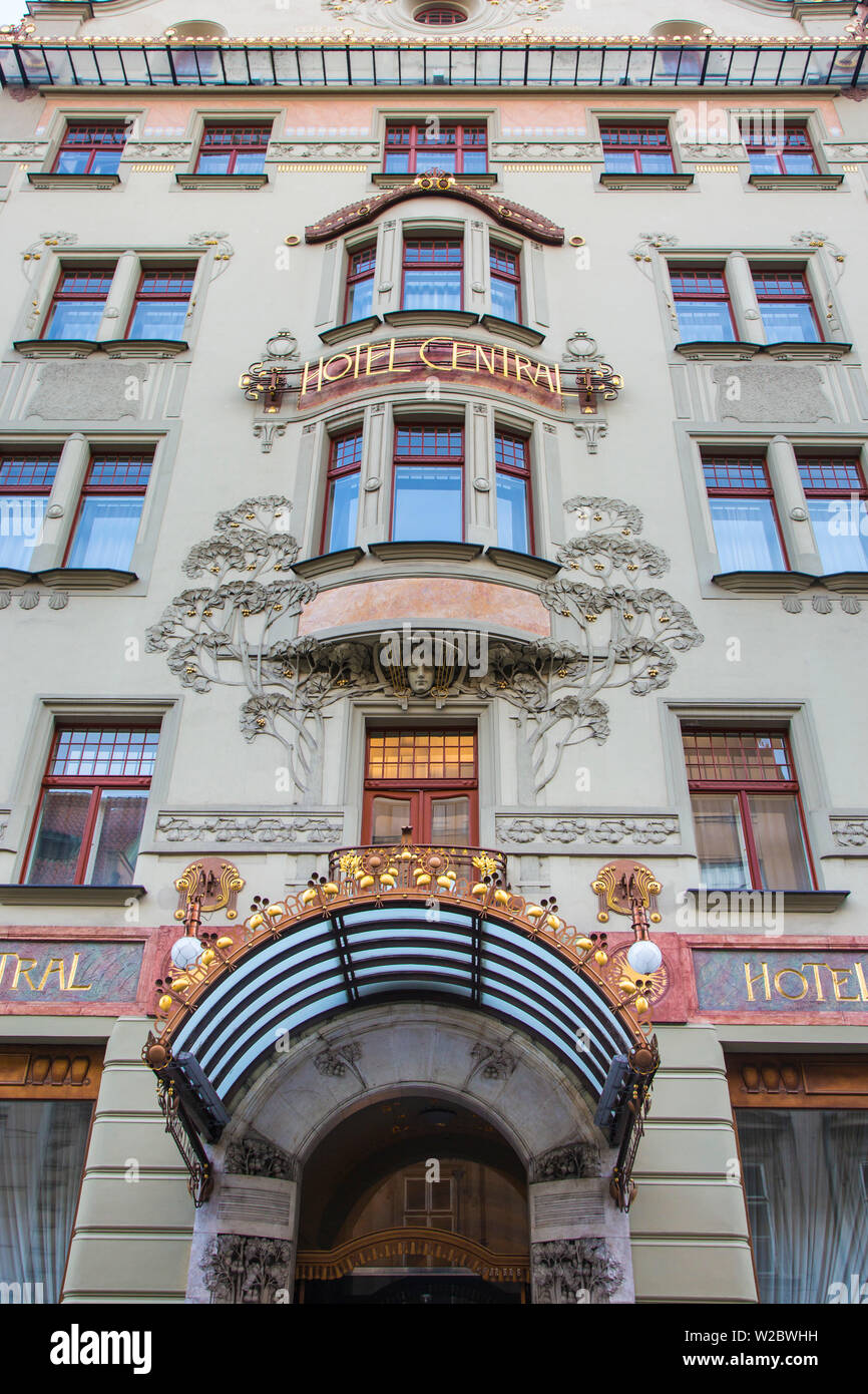 Hotel Central, Hybernska, Altstadt, Prag, Tschechische Republik Stockfoto