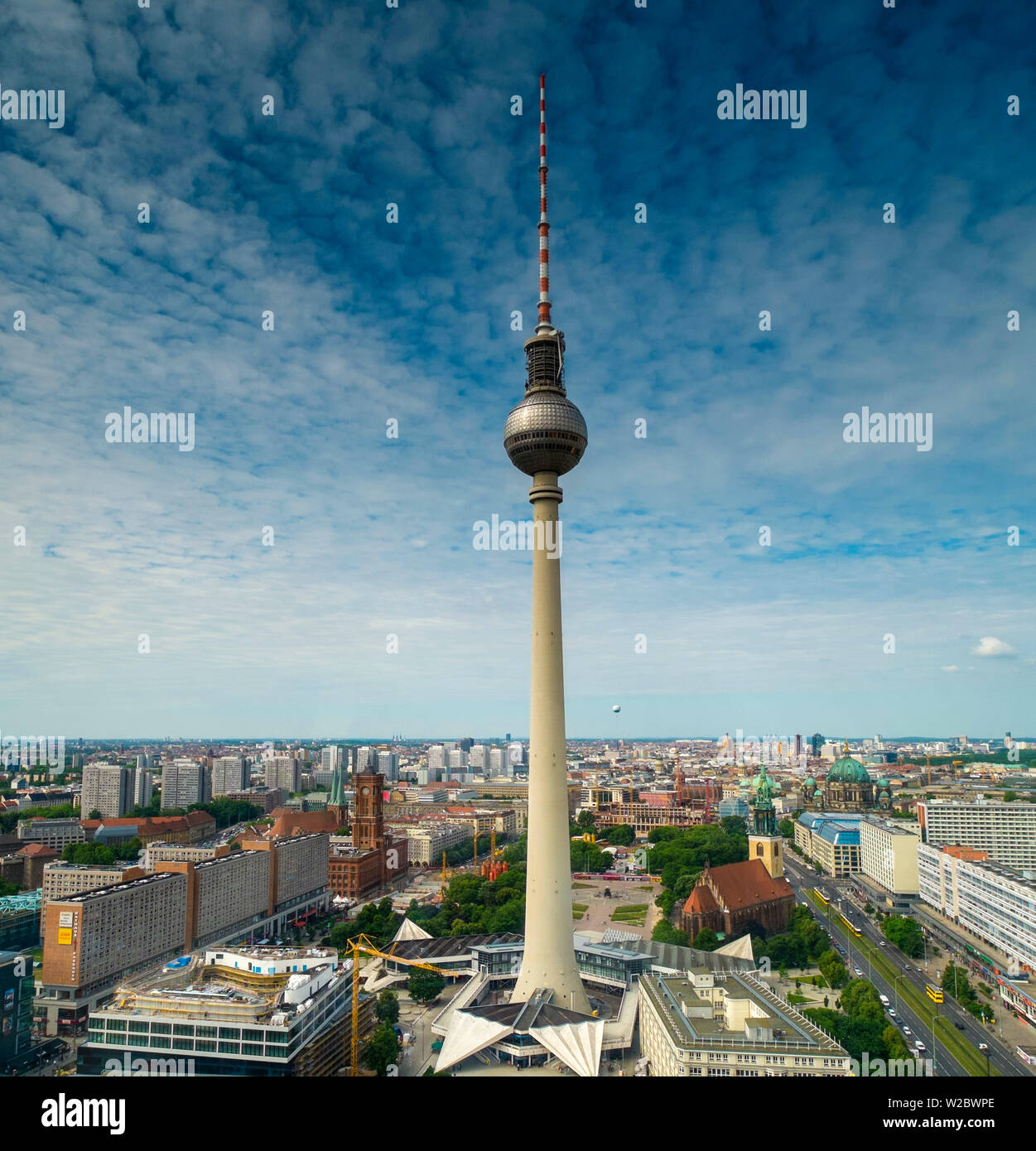 Fernsehturm, Alexanderplatz, Berlin, Deutschland Stockfoto