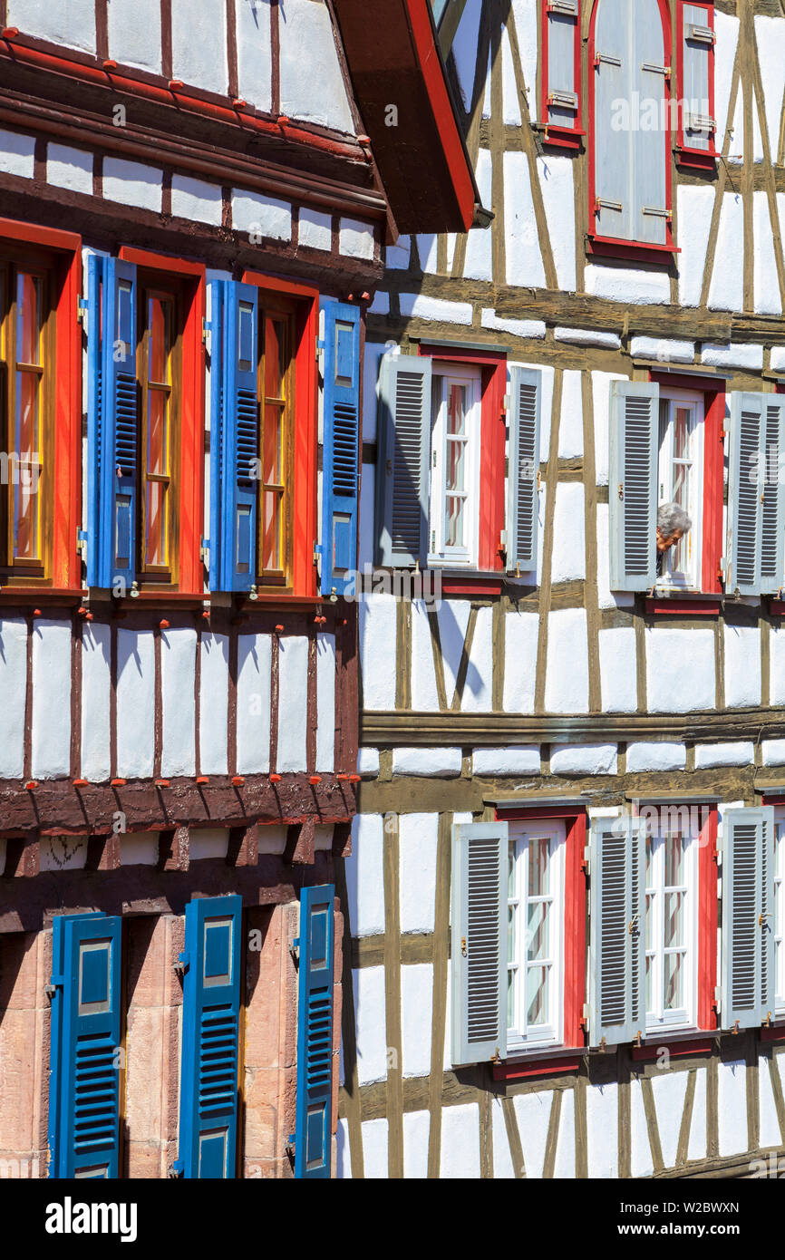 Traditionelle Fachwerkhaus Gebäude in Schiltach die malerischen mittelalterlichen Altstad (Altstadt), Schiltach, Baden-Württemberg, Deutschland Stockfoto
