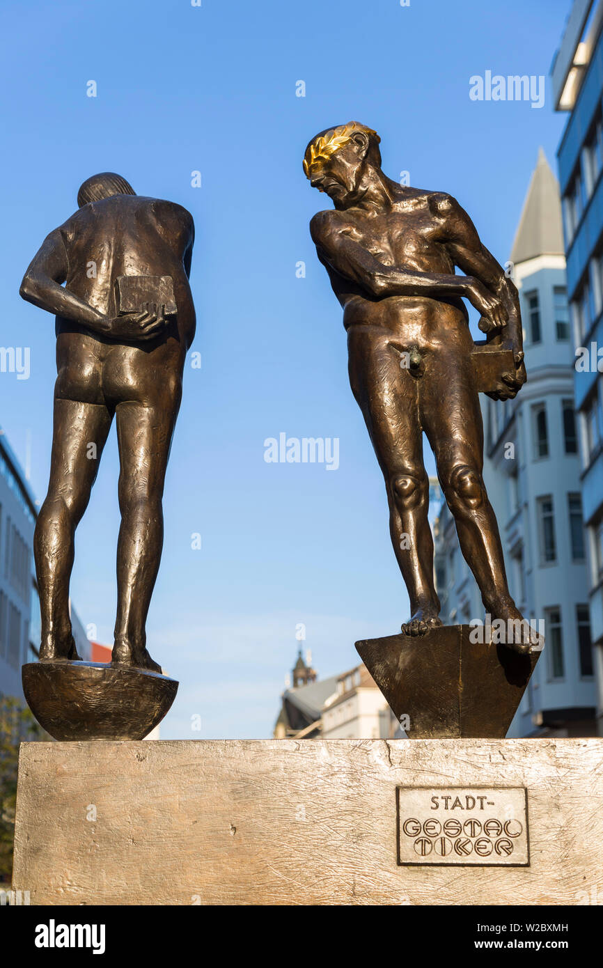 Professoren Memorial in der Nähe von Augustus Square, Leipzig, Sachsen, Deutschland Stockfoto