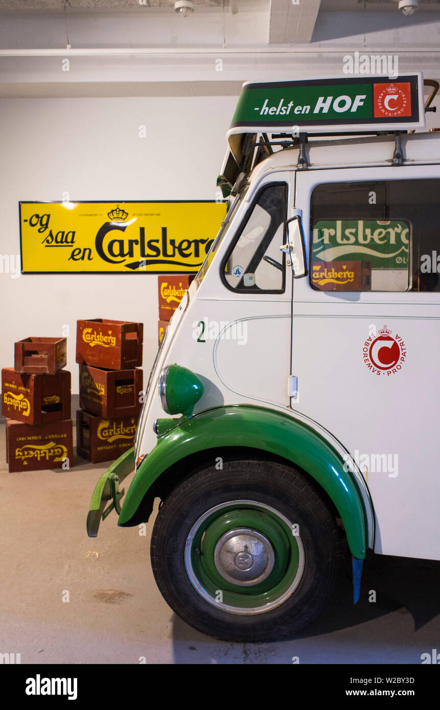 Dänemark, Zealand, Kopenhagen, Vesterbro, Carlsberg-Brauerei, Lieferwagen Stockfoto