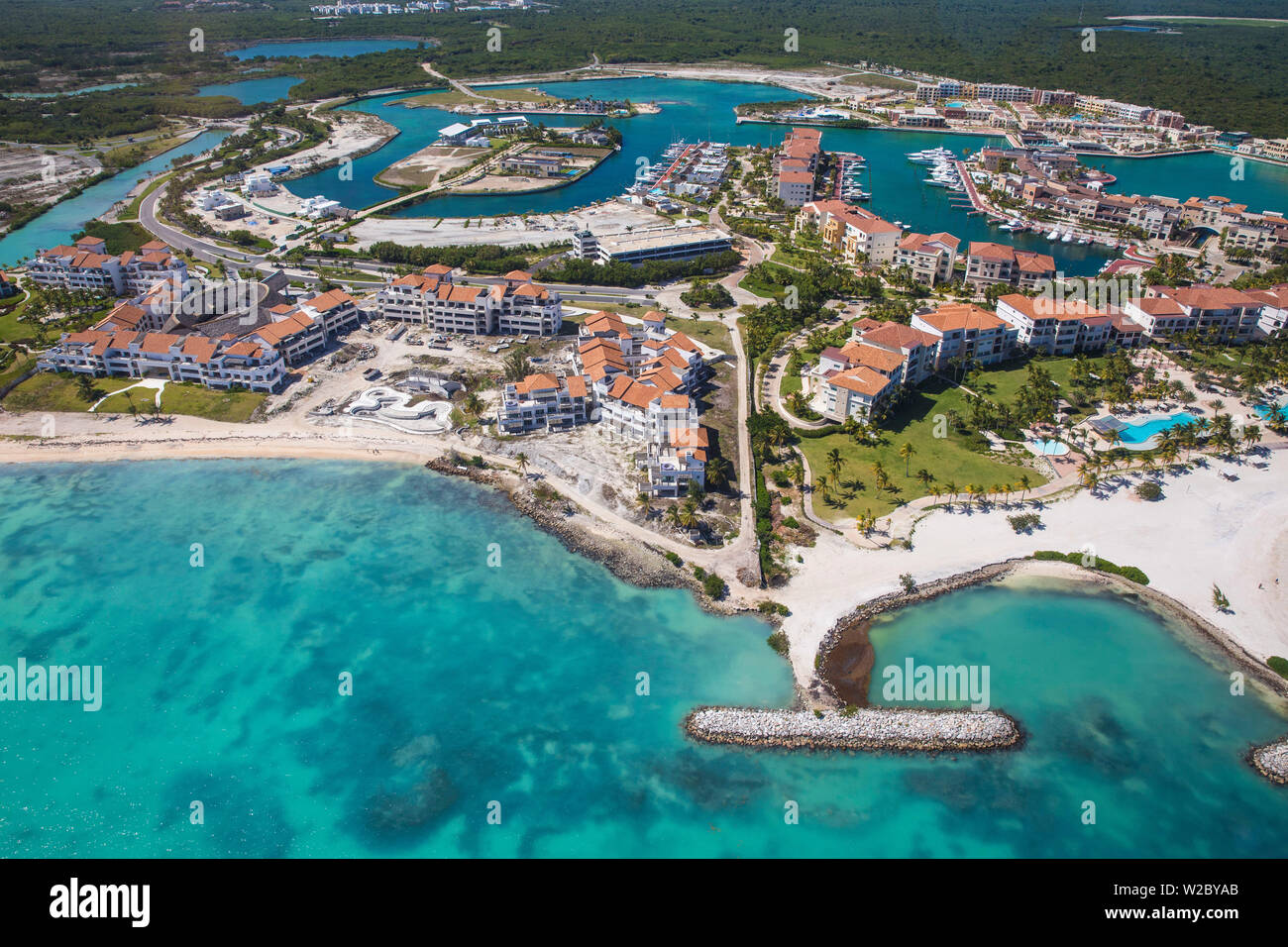 Dominikanische Republik, Punta Cana, Cap Cana, Punta Cana Marina Stockfoto